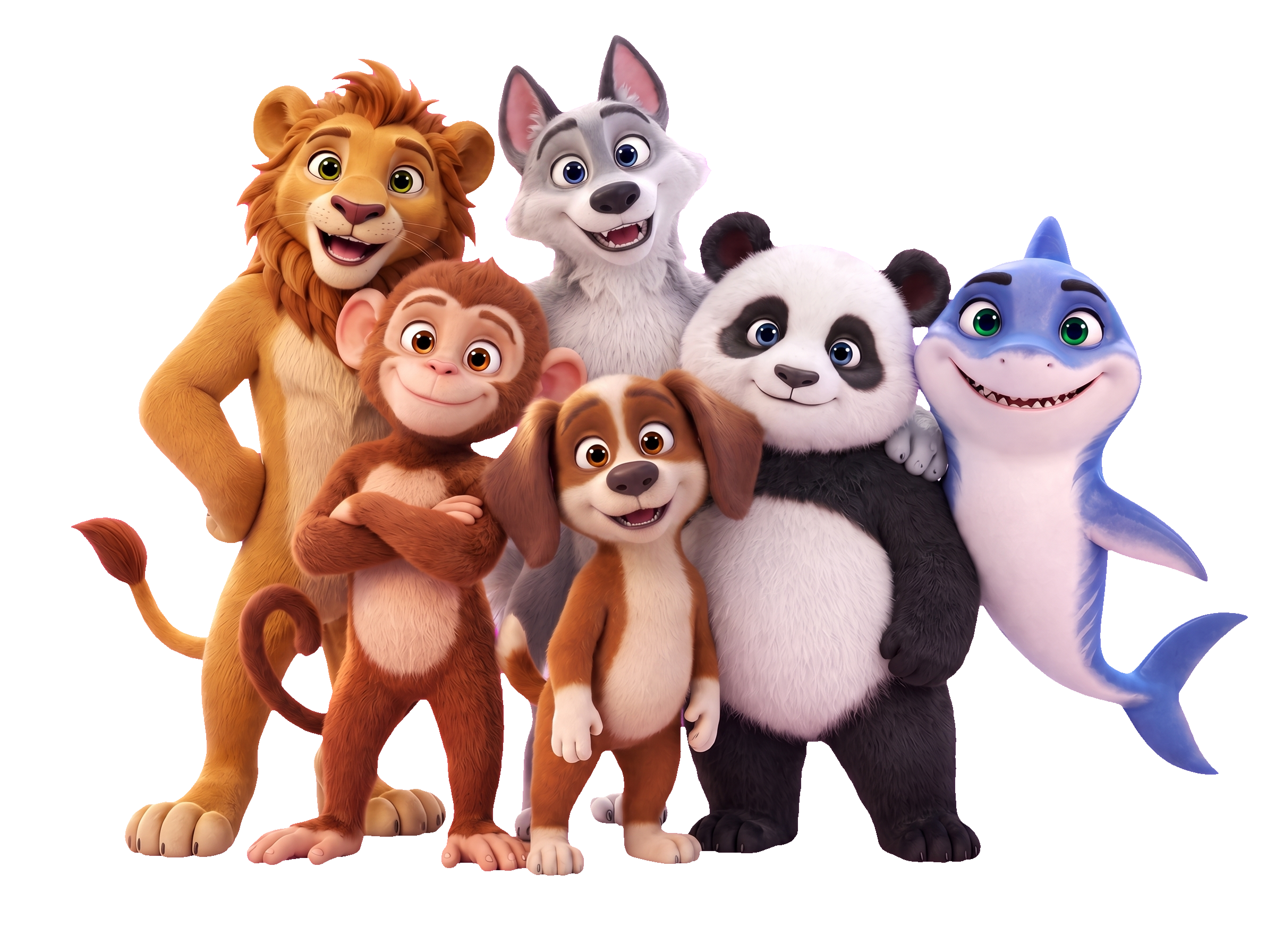 Zoe, Leo, Pia, Finn, Kai und Luna, die Plaudan-Tierfreunde